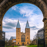 Buy canvas prints of Southwell through the arch. by Bill Allsopp