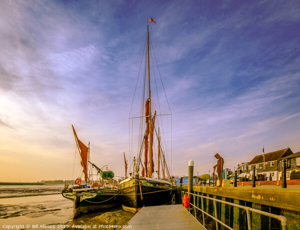 Barges at Maldon quay. Picture Board by Bill Allsopp