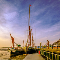 Buy canvas prints of Barges at Maldon quay. by Bill Allsopp