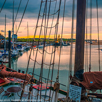 Buy canvas prints of Sunset at Wells next the Sea. by Bill Allsopp