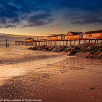 Buy canvas prints of Southwold pier at dawn. by Bill Allsopp