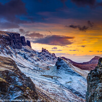 Buy canvas prints of Snow on the Quiraing. by Bill Allsopp