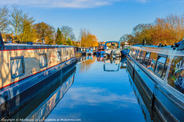 Narrowboats at Barrow on Soar, Leicestershire. Picture Board by Bill Allsopp