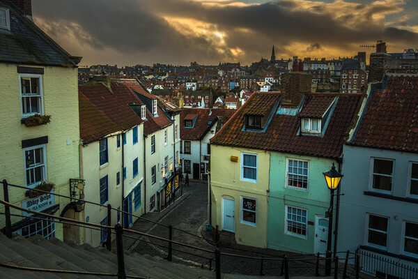 Whitby from the steps. Picture Board by Bill Allsopp
