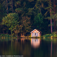 Buy canvas prints of The boathouse. by Bill Allsopp