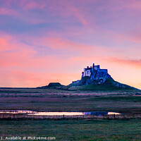 Buy canvas prints of Lindisfarne castle at dawn by Bill Allsopp