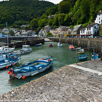 Buy canvas prints of Lynmouth harbour, Devon by Bill Allsopp