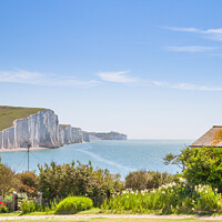 Buy canvas prints of The Seven Sisters and Coastguard Cottages by Bill Allsopp