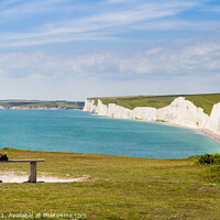 Buy canvas prints of The Seven Sisters and Shoreham Head. by Bill Allsopp