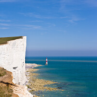 Buy canvas prints of Beachy Head Cliffs and lighthouse by Bill Allsopp