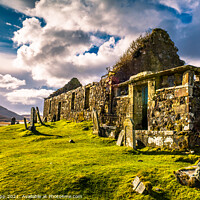 Buy canvas prints of The ruined church of Cill Chriosd. by Bill Allsopp