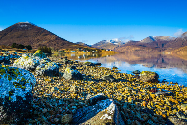 Loch Ainort and the Red Cuillins. Picture Board by Bill Allsopp