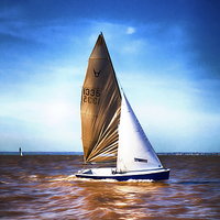 Buy canvas prints of  Yatch off Sheerness by Tracy Brown-Percival