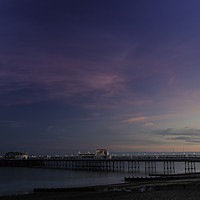 Buy canvas prints of Worthing Pier sunset by Lee Milner