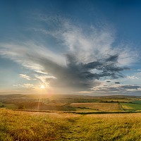 Buy canvas prints of Cissbury Ring Sunset by Lee Milner