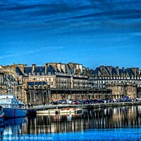 Buy canvas prints of Intra Muros and Vauban Bassin in Saint Malo Fance by Elf Evans
