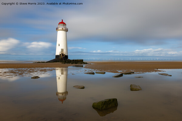 Reflecting at Talacre Beach Picture Board by Steve Morris