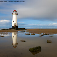 Buy canvas prints of Reflecting at Talacre Beach by Steve Morris