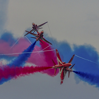 Buy canvas prints of  RAF Red Arrows Gypo Break by Steve Morris