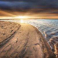 Buy canvas prints of Beach sunrise at Burnham Overy Staithe in Norfolk by Simon Bratt LRPS