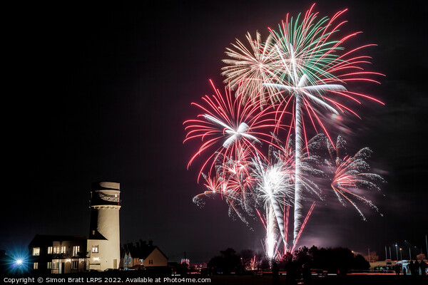 Hunstanton fireworks night in Norfolk UK Picture Board by Simon Bratt LRPS
