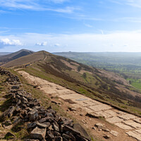 Buy canvas prints of Mam Tor ridge in morning sunlight Derbyshire by Simon Bratt LRPS