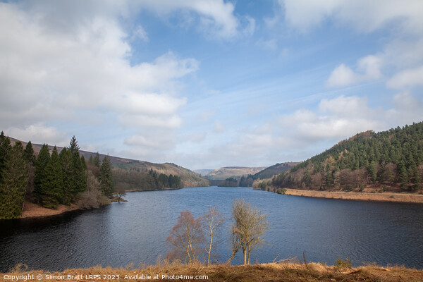 Ladybower reservoir and view to Derwent dam Picture Board by Simon Bratt LRPS