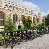Buy canvas prints of Great St. Marys Church bikes in Cambridge UK by Simon Bratt LRPS