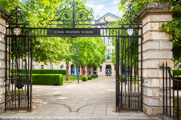 University of Cambridge Judge Business School in Cambridgeshire  Picture Board by Simon Bratt LRPS