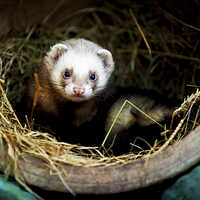 Buy canvas prints of Ferret Found A Home by Simon Bratt LRPS