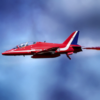 Buy canvas prints of Red Arrow fly past close up by Simon Bratt LRPS