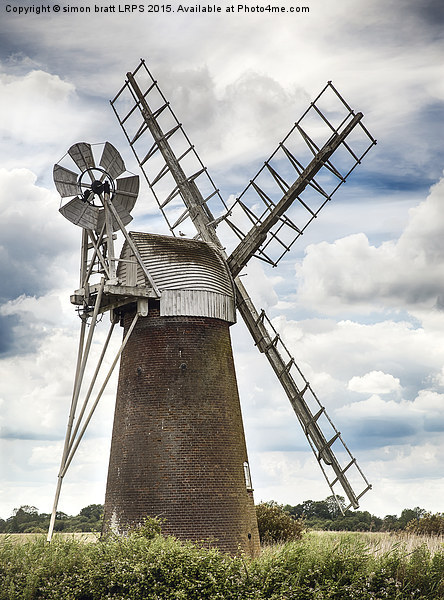 Windmill in Norfolk UK Picture Board by Simon Bratt LRPS