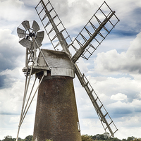 Buy canvas prints of Windmill in Norfolk UK by Simon Bratt LRPS