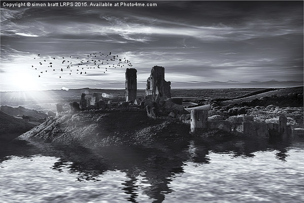 Ruins on the water landscape Picture Board by Simon Bratt LRPS
