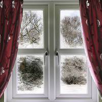 Buy canvas prints of Winter view from a window by Simon Bratt LRPS
