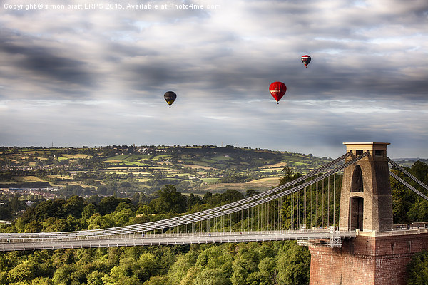  Hot Air Balloons over Clifton Suspension Bridge   Picture Board by Simon Bratt LRPS