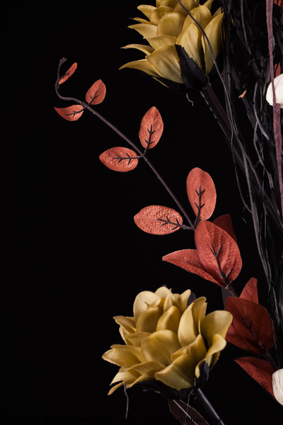 Flowers arrangement with black background Picture Board by Simon Bratt LRPS