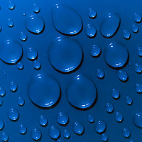 Buy canvas prints of Water drops pattern on blue background by Simon Bratt LRPS