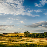 Buy canvas prints of Fields of golden wheat English landscape by Simon Bratt LRPS