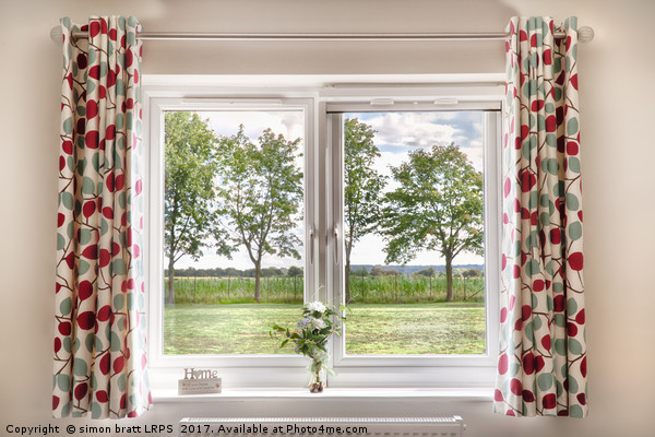 Window with a beautiful rural view Picture Board by Simon Bratt LRPS