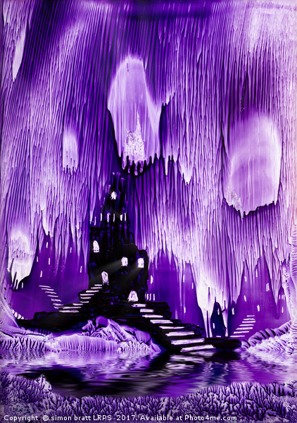 The Kings purple castle painting in wax Picture Board by Simon Bratt LRPS