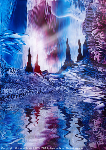 Cavern of Castles painting in wax Picture Board by Simon Bratt LRPS