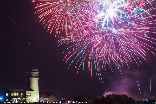 Hunstanton fireworks night 2017 in Norfolk UK Picture Board by Simon Bratt LRPS