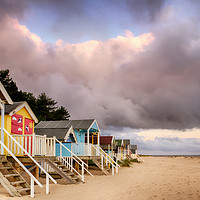 Buy canvas prints of Wells Next The Sea in Norfolk beach huts  by Simon Bratt LRPS