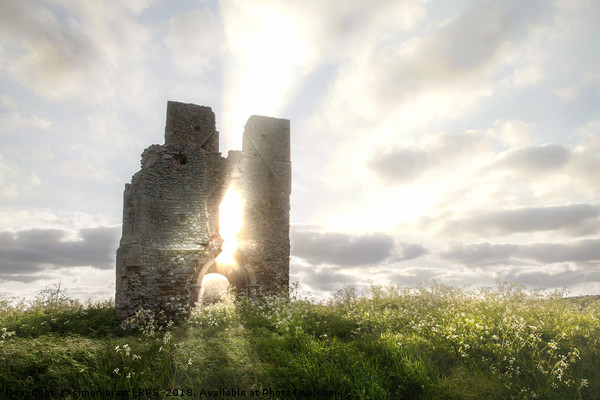 Bawsey church ruin with etherreal sunlight in Norf Picture Board by Simon Bratt LRPS