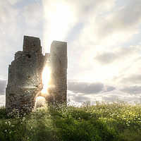 Buy canvas prints of Bawsey church ruin with etherreal sunlight in Norf by Simon Bratt LRPS
