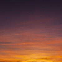 Buy canvas prints of Stunning sunset colorful sky with wispy clouds by Simon Bratt LRPS