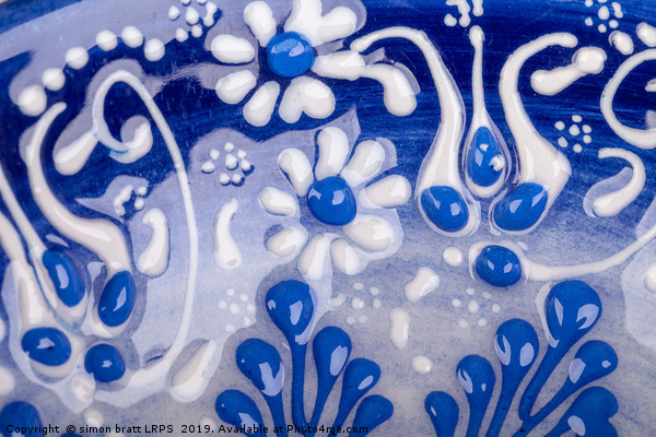 Glazed pot ceramic pattern close up Picture Board by Simon Bratt LRPS