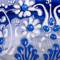 Buy canvas prints of Glazed pot ceramic pattern close up by Simon Bratt LRPS