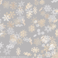 Buy canvas prints of Falling snowflakes pattern on grey background by Simon Bratt LRPS